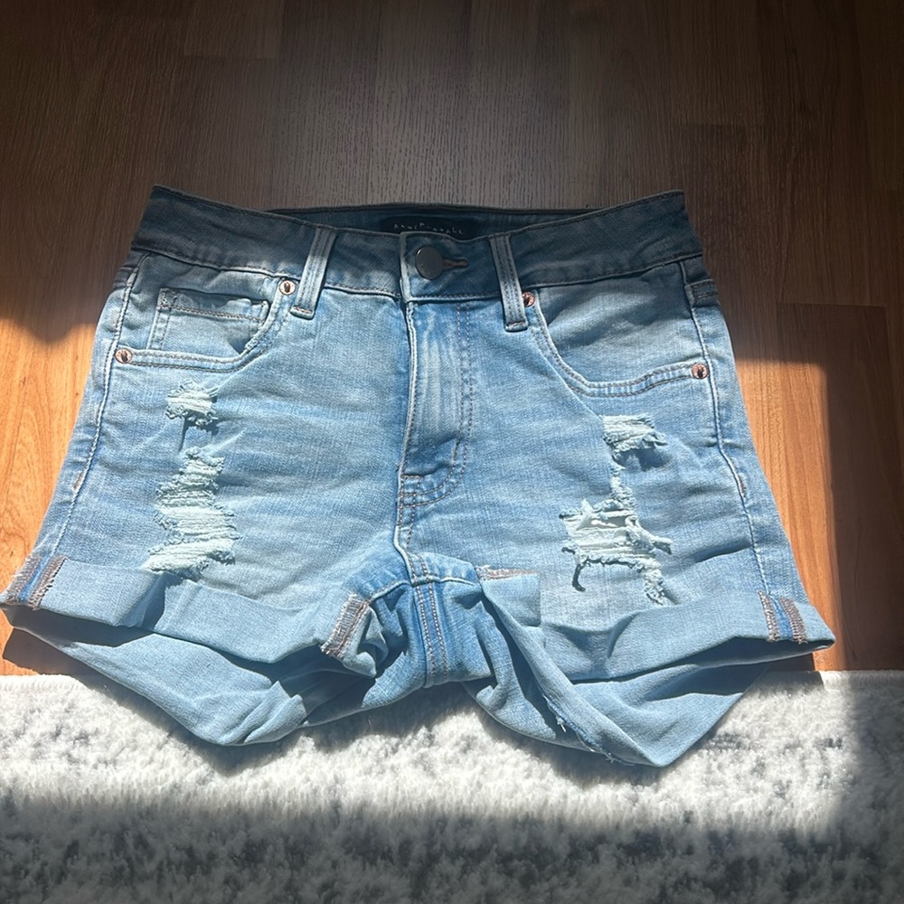 Aeropostale high rise midi Jean shorts.